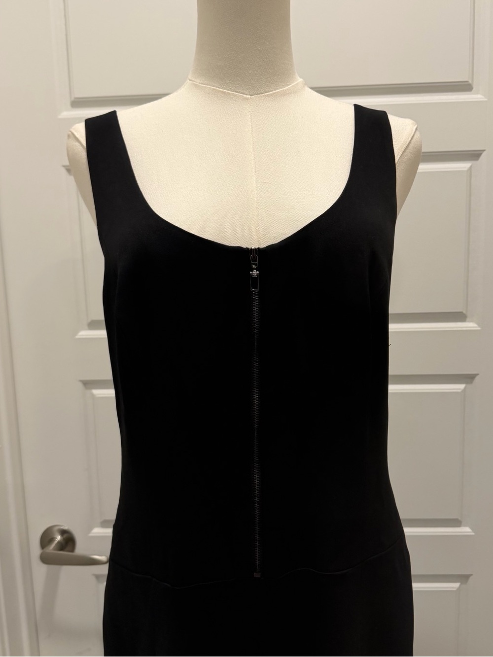 Worth Black Sleeveless Wide-Leg Jumpsuit with Front Zip - Picture 3 of 6